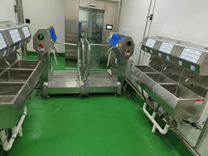 food processing changing room clean zone layout design