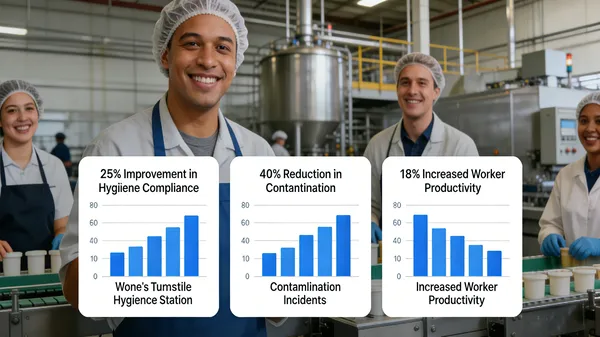 Results showing improved hygiene compliance and reduced contamination with Wone’s hygiene station