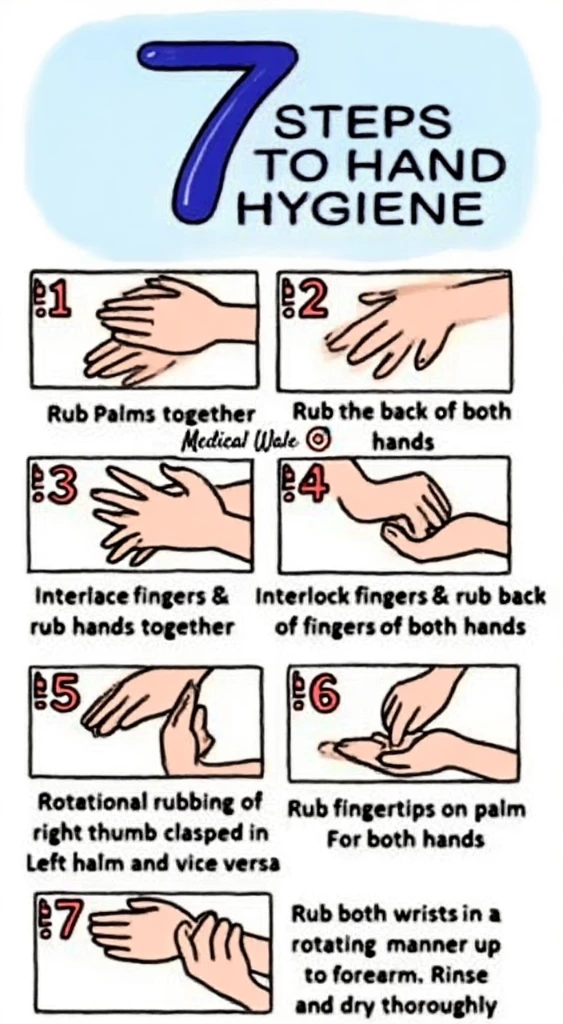 7-step handwashing guide for food plant hand hygiene