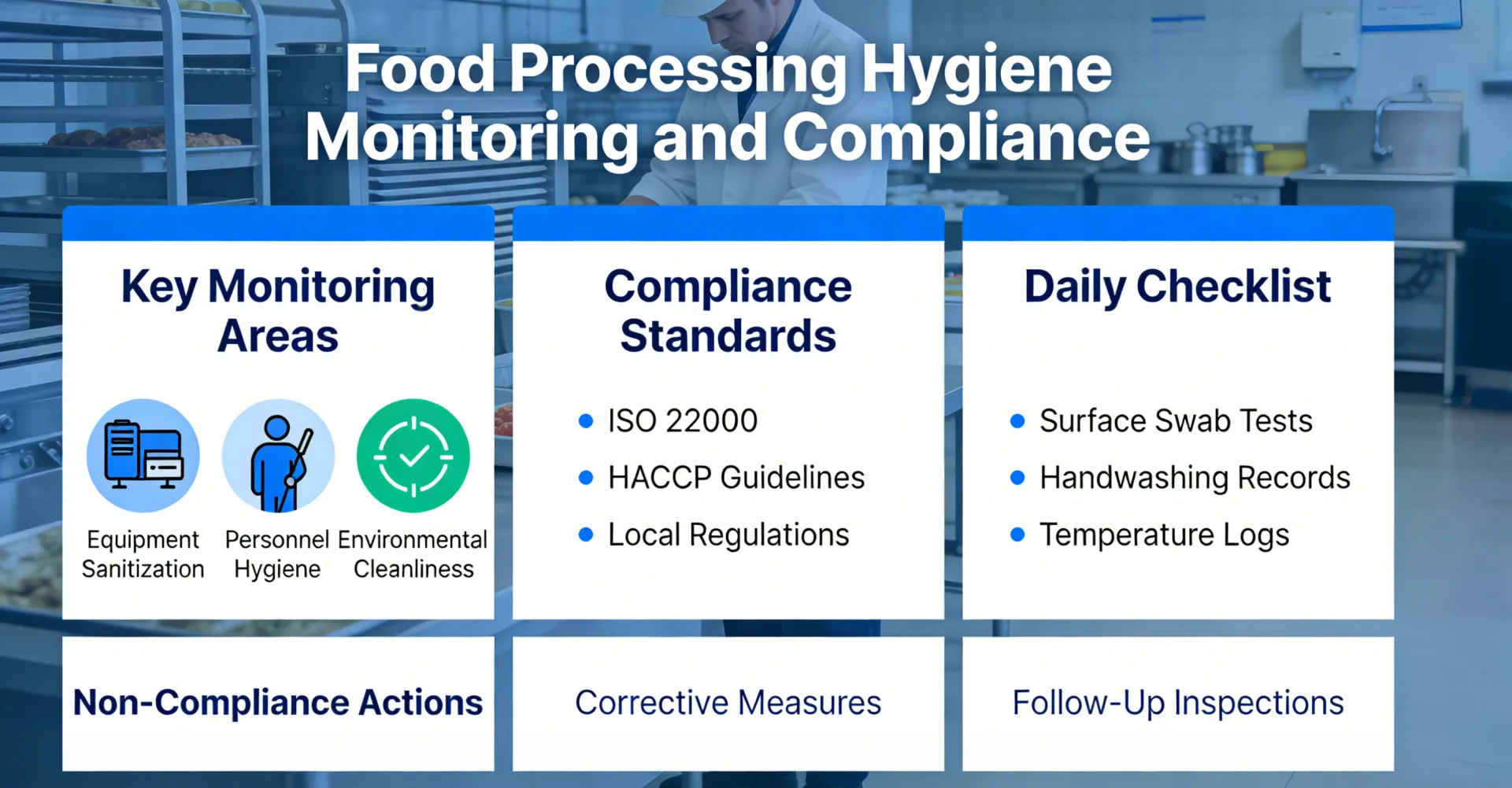 food safety inspection as part of food production hygiene solutions