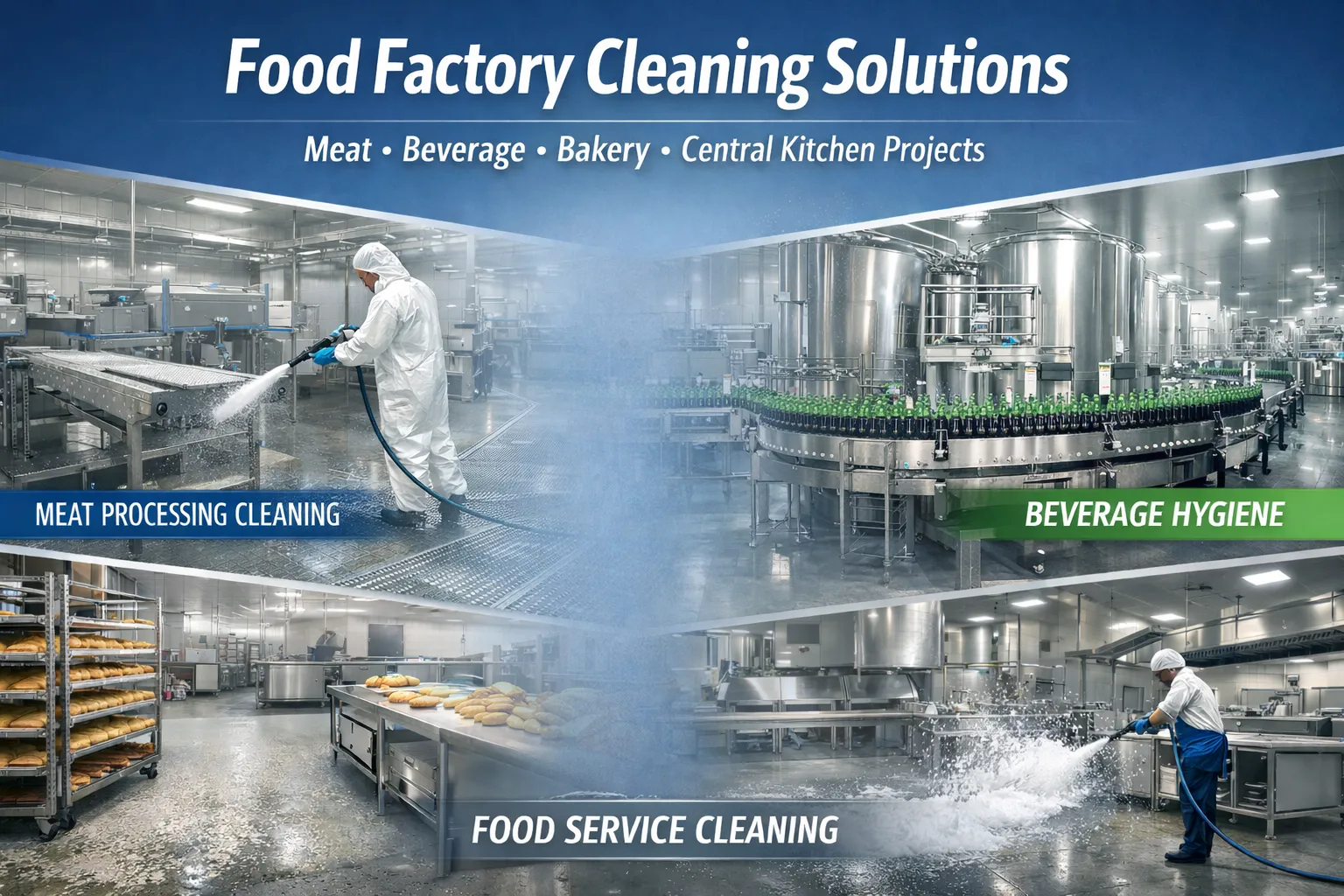 Food Factory Cleaning Solutions for Meat, Beverage & Kitchens - WONE