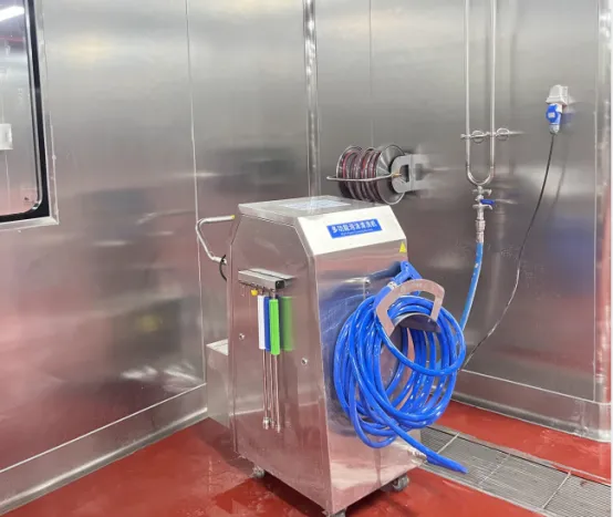 foam cleaning application in OPC cleaning system for food factory hygiene and grease removal
