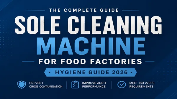 food factory hygiene station with sole cleaning machine